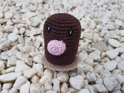 gehaakte pokemon diglett